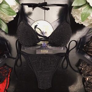 Bonny Bikini. Black with sparkles.